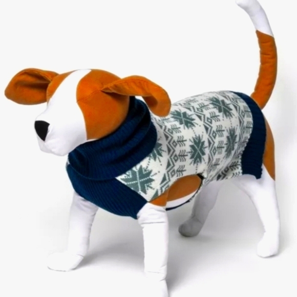 Target Pet Snowflake Dog & Cat Sweater| Wondershop Pull On Turtle Neck NEW - Picture 4 of 8